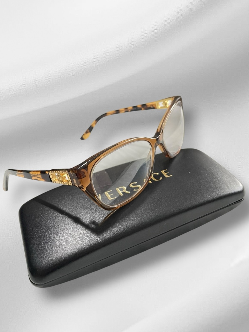 Versace Mod 3170-B Women's Transparent Brown 54-16-135mm Eyeglasses & Case